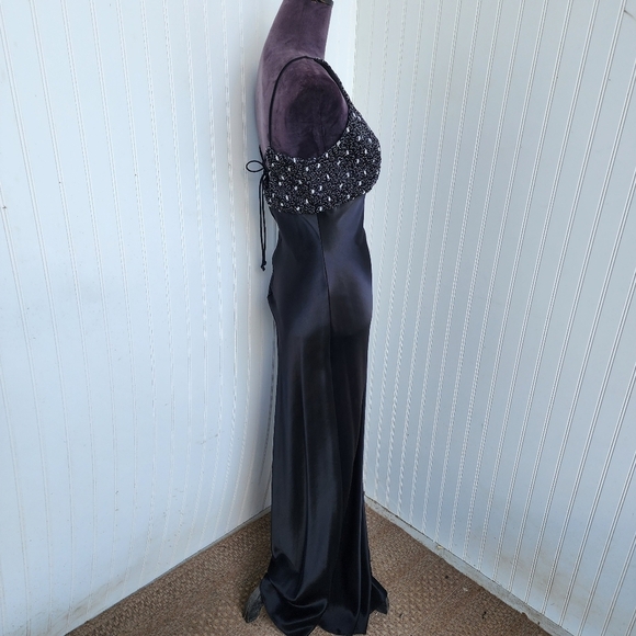 Blondie and Me Evening by Linda Bernell Black Halter Cocktail Prom Dress 11/12 - Picture 5 of 13